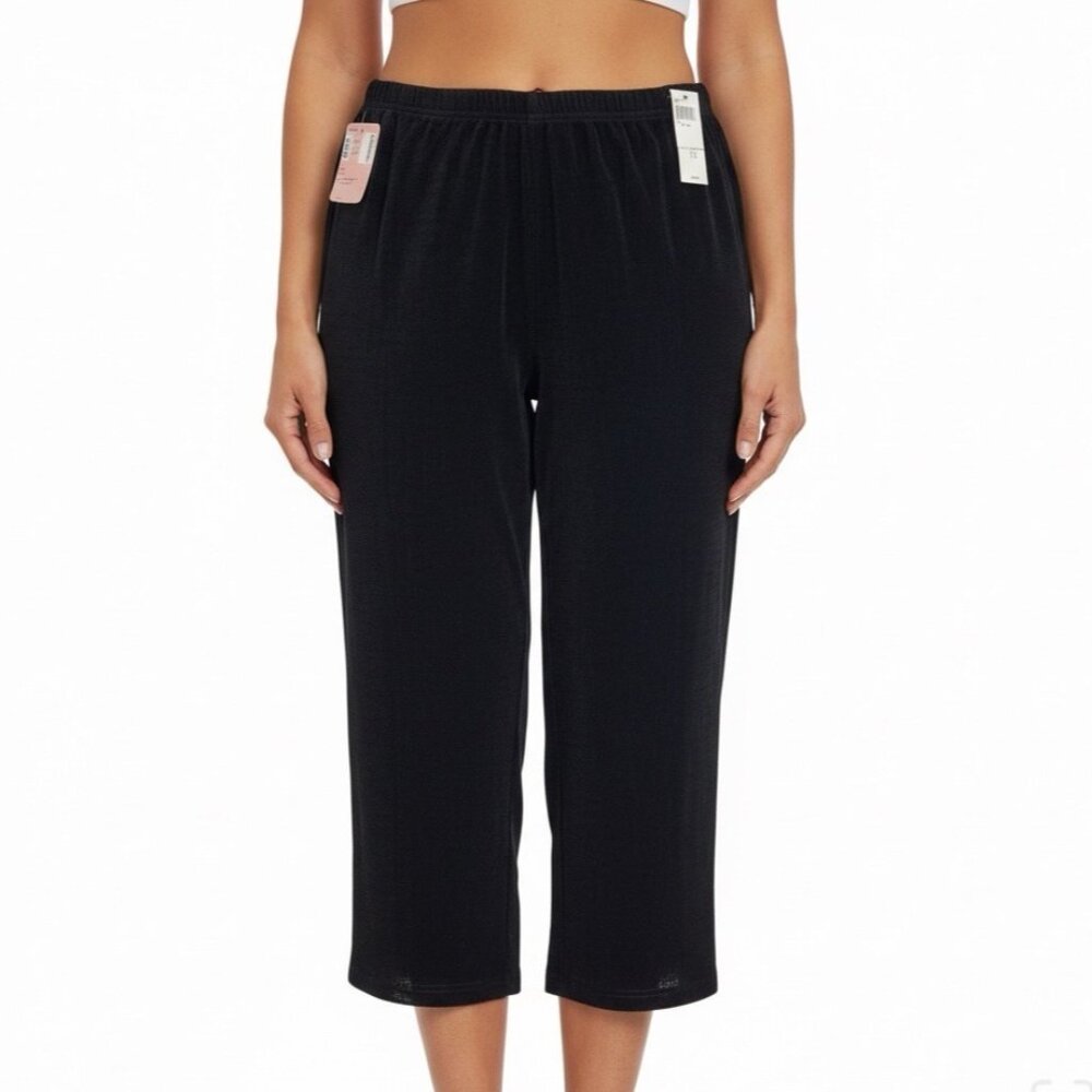 Vikki Vi Womens Black Acetate & Lycra Pull-On Pants 3XP